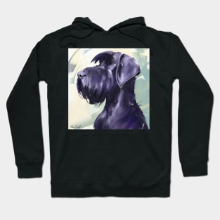 Royal Purple Monochromatic Schnauzer Hoodie